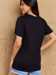 Full Size Round Neck Short Sleeve T-Shirt - Trendsi