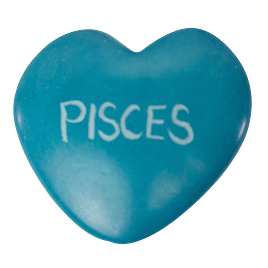 Zodiac Soapstone Hearts, Pack of 5: PISCES