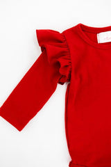 Red L/S Flutter Bodysuit - Mila & Rose ®