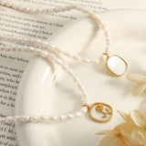 18K Gold-Plated Freshwater Pearl Necklace - Flyclothing LLC