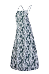 Slit Crisscross Printed Sleeveless Cami Dress Trendsi