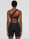 Single Shoulder Active Romper - Flyclothing LLC