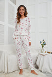 Flamingo Long Sleeve Top and Pants Lounge Set - Flyclothing LLC