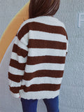 Striped Round Neck Long Sleeve Sweater