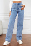 High Waist Straight Jeans - Flyclothing LLC