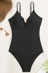 Cutout Spaghetti Strap One-Piece Swimwear Trendsi