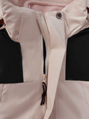 Contrast Zip Up Hooded Trench Coat with Liner