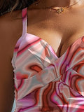 Printed Sweetheart Neck Spaghetti Strap One-Piece Swimwear - Flyclothing LLC