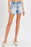 Risen Full Size High Rise Denim Shorts - Trendsi