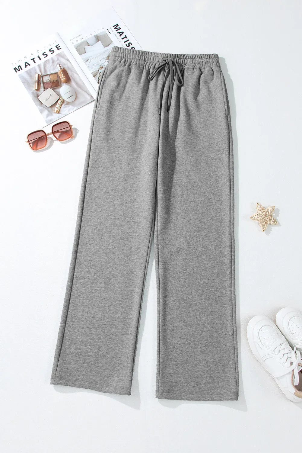 Drawstring Pants with Pockets - Trendsi