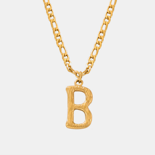 Titanium Steel Letter Pendant Necklace Trendsi