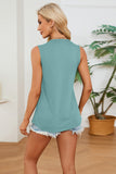 Ruched Notched Tank Trendsi