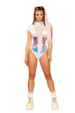 J-Valentine FF279 - Holographic Vinyl Waist Cincher