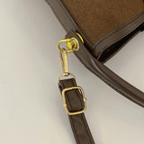 PU Leather Bucket Crossbody Bag - Flyclothing LLC