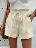 Paperbag Waist Shorts with Pockets Trendsi