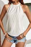 Lace Detail Grecian Neck Tank - Flyclothing LLC