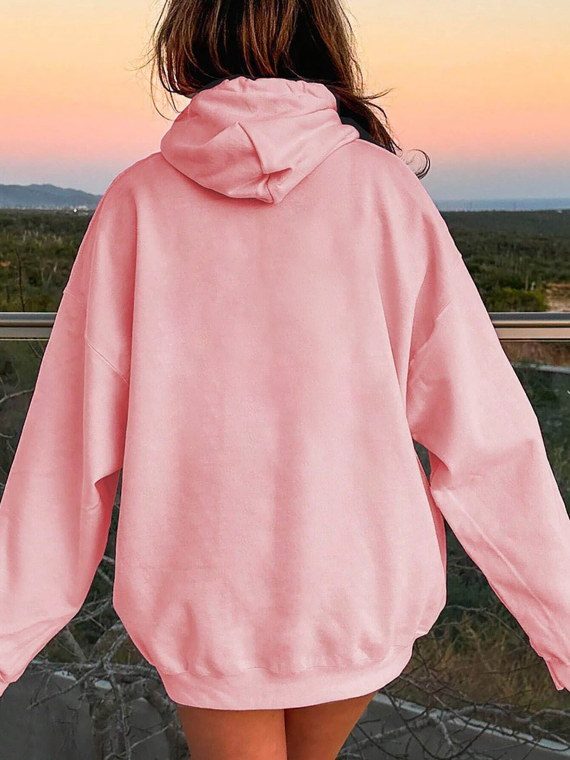 Drawstring Dropped Shoulder Hoodie - Flyclothing LLC