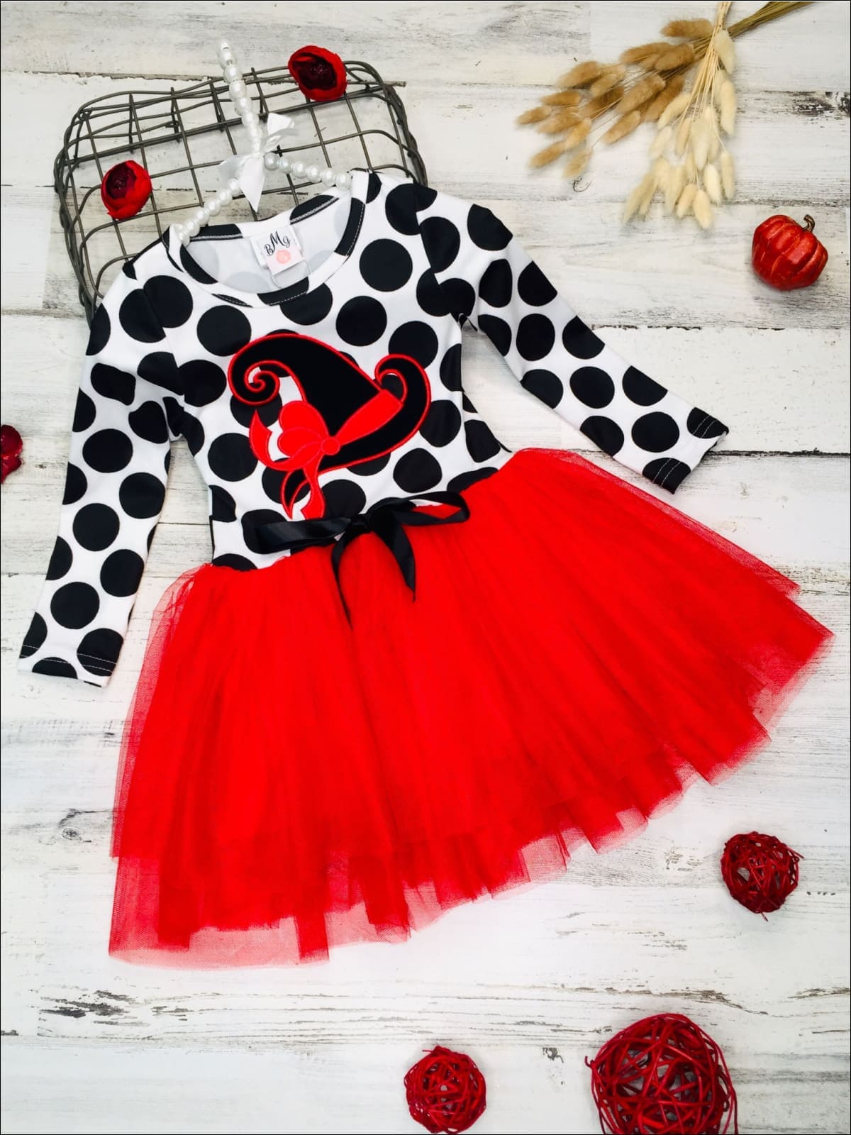 Be Witched Polka Dot Tutu Dress - Mia Belle Girls