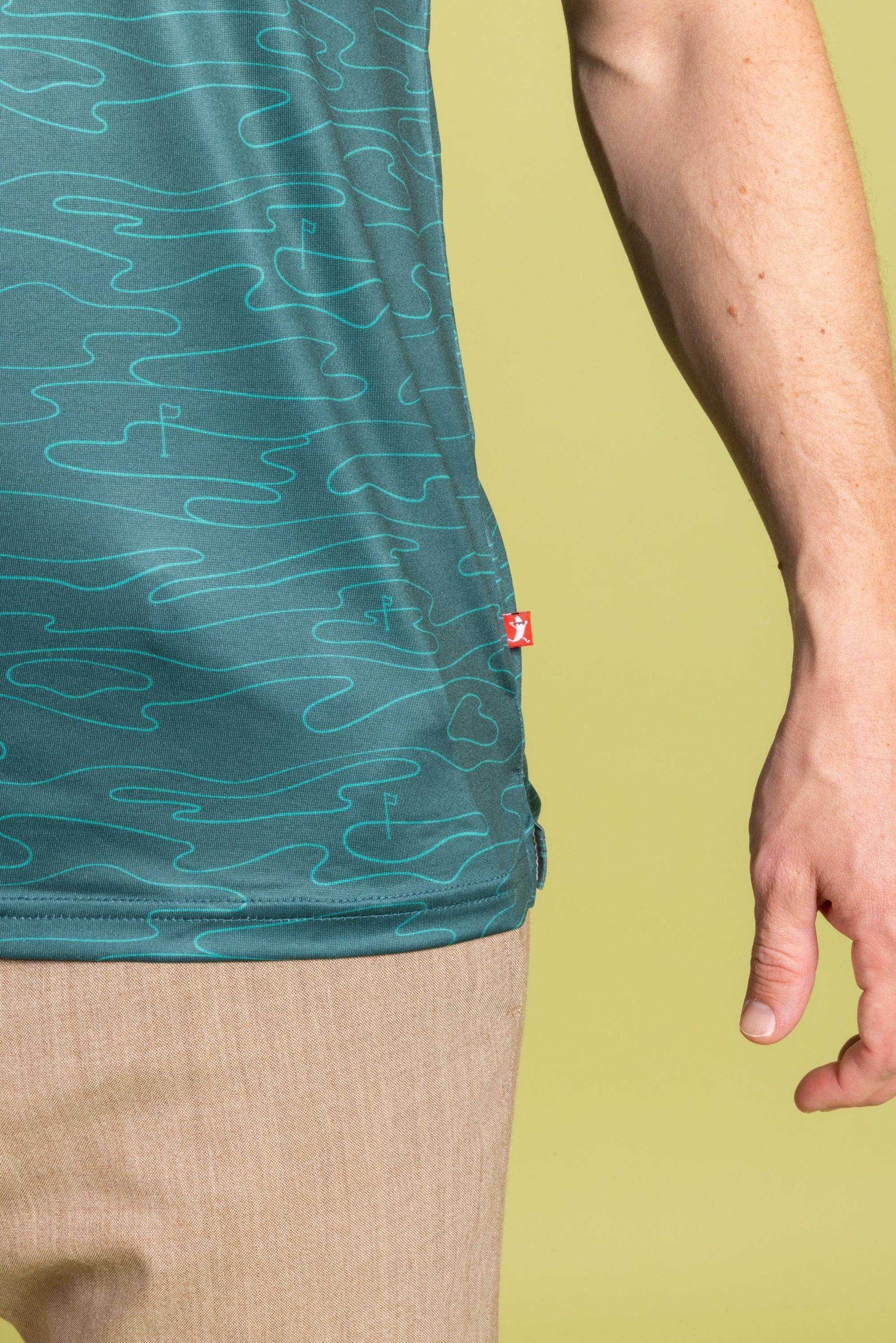 The Green Tea | Golf Holes Topography Men’s Polo - Shinesty