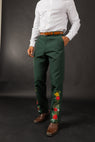 The Holiday Ham | Dark Green Holiday Placement Suit Pants