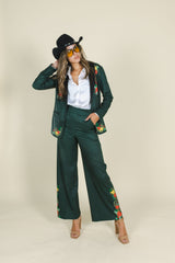 The Holiday Ham | Dark Green Holiday Placement Women's Suit