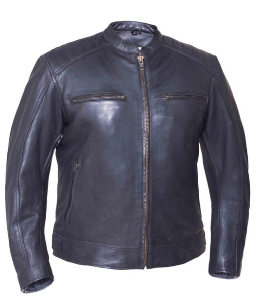 Unik International Mens Buffalo Leather Jacket - Flyclothing LLC