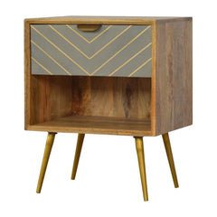 Artisan Chestnut Open Woven Bedside