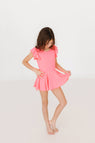 Neon Pink S/S Twirl Leotard