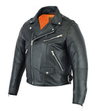 DS737 Men's Modern Full Cut Beltless Biker Jacket Daniel Smart Manufacturing