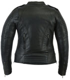 DS893 Women's Updated Biker Style Jacket Daniel Smart Manufacturing