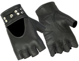 DS85 Women's Fingerless Glove with Rivets Detailing Daniel Smart Manufacturing