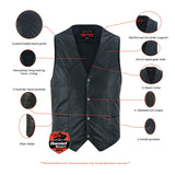 DS109 Men's Traditional Light Weight Vest Daniel Smart Manufacturing