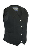 DM951 Women's Denim Classic Plain Sides Vest Daniel Smart Manufacturing