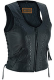 DS241 Women's Lightweight Vest with Rivets Detailing Daniel Smart Manufacturing