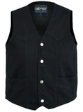 DM9725 Kid's Denim Plain Side Vest Daniel Smart Manufacturing