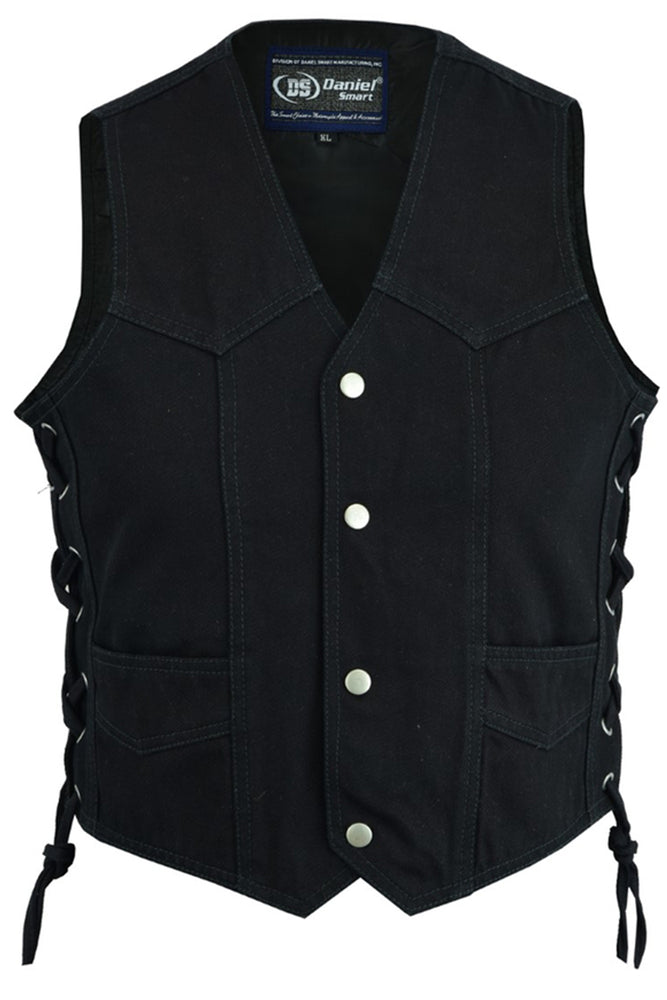 DM9726 Kid's Denim Side Lace Vest Daniel Smart Manufacturing