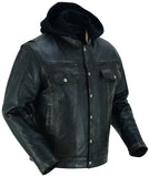 DS782 Men's Lightweight Drum Dyed Distressed Naked Lambskin Jacket Daniel Smart Manufacturing