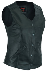 DS204 Women's Stylish Longer Body Vest - Plain Sides Daniel Smart Manufacturing