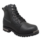 9797M Mens 6' Reflective Double Zipper Biker Boot Daniel Smart Manufacturing