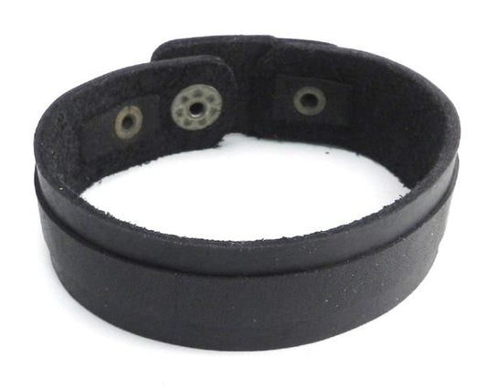 PV3206BLK Black Layered Leather Strap Bracelet Daniel Smart Manufacturing