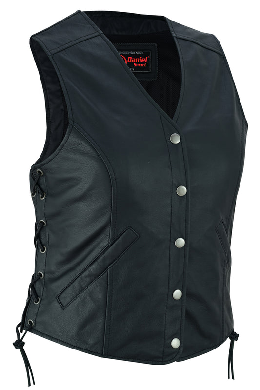 DS211 Women's Light Weight Open Neck Vest Daniel Smart Manufacturing