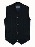 DM910 Men's Traditional Denim Vest with Plain Sides Daniel Smart Manufacturing