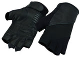 DS7 Leather/ Textile Fingerless Glove Daniel Smart Manufacturing