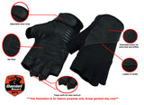 DS7 Leather/ Textile Fingerless Glove Daniel Smart Manufacturing