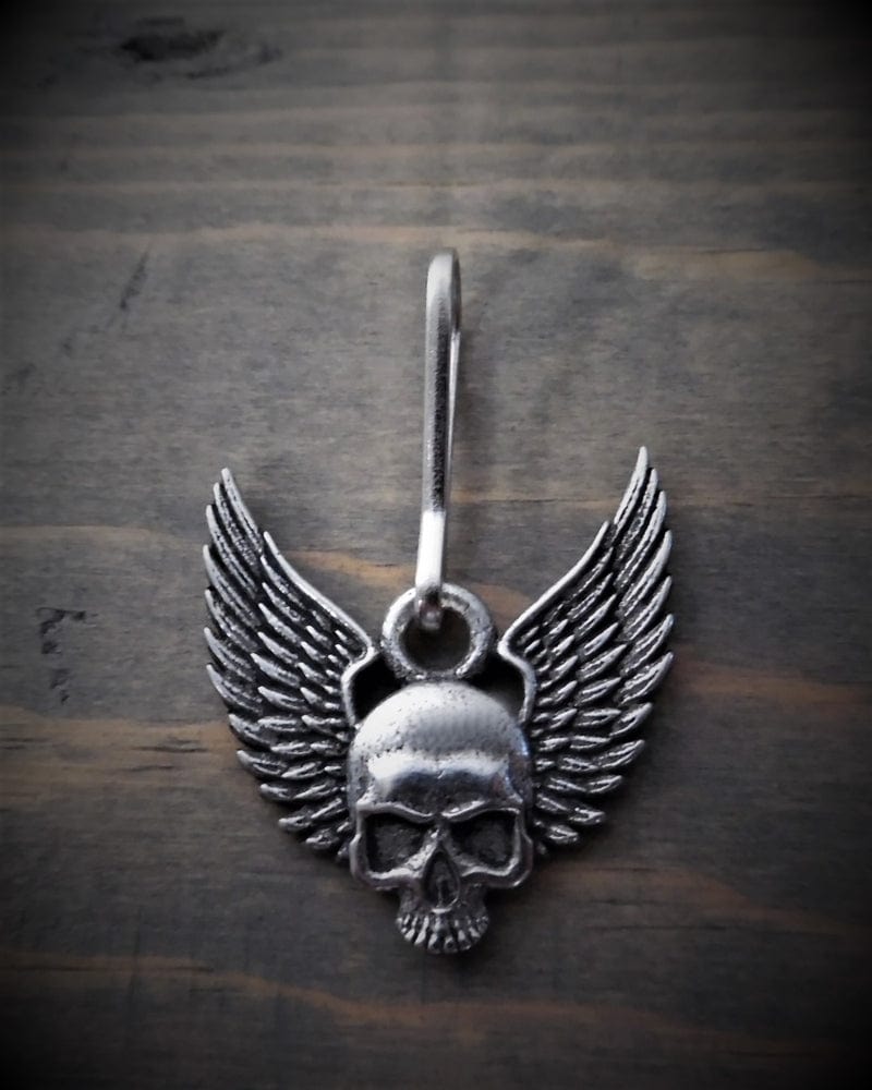 BZP-34 Skull Upwing Zipper Pull - Daniel Smart Manufacturing