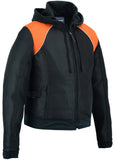 DS827 Women's Mesh 3-in-1 Riding Jacket (Black/Orange) Daniel Smart Manufacturing