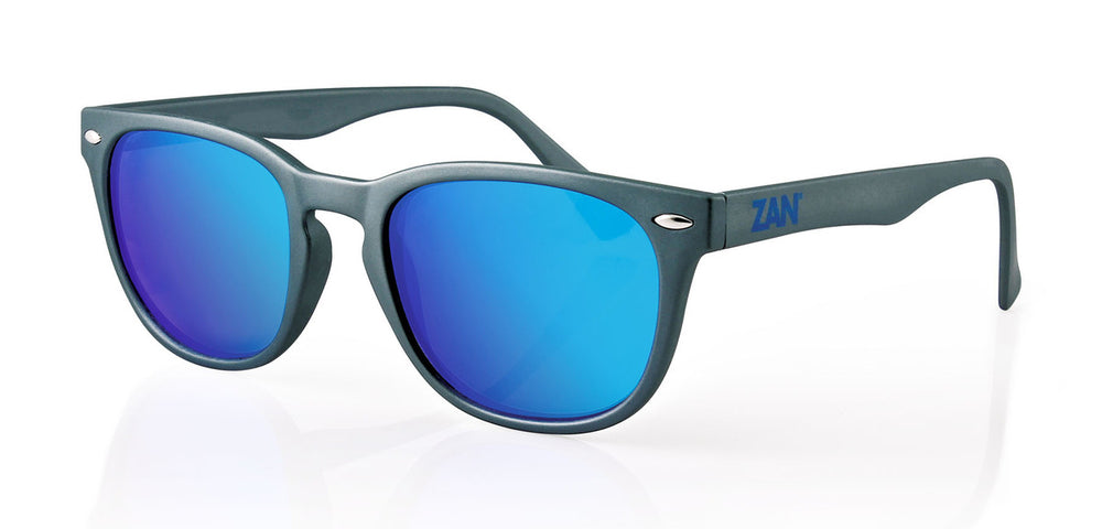 EZNV04 NVS Sunglass, Matte Gunmetal Frame, Smoked Cyan Mirror Lens Daniel Smart Manufacturing