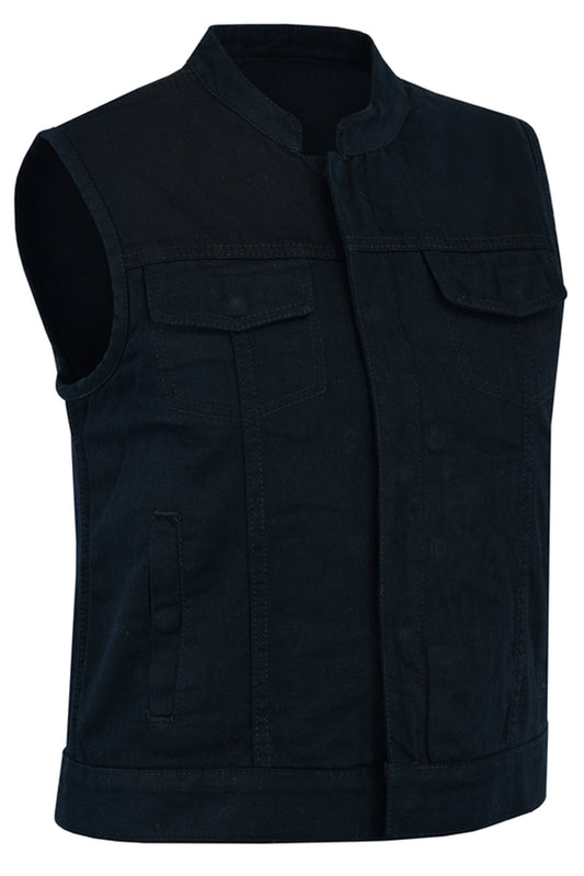 DM987 Women's Advance Black Construction Denim Vest Daniel Smart Manufacturing