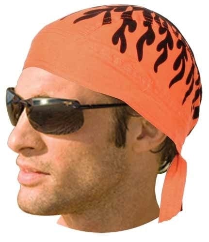 HW2686 Headwrap Orange Flames - Daniel Smart Manufacturing