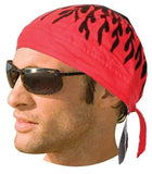 HW2673 Headwrap Red Flames Daniel Smart Manufacturing